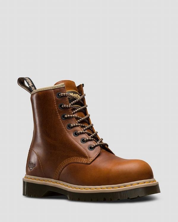 Dr Martens Dámské Pracovní Boty Icon 7b10 Steel Toe Hnědé, CZ-389247